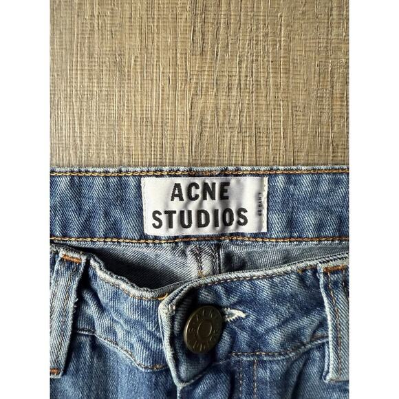 ACNE STUDIOS‎ Jeans Size 26x32 Flex S Montana Women's Starch Denim Med Wash - Picture 3 of 7